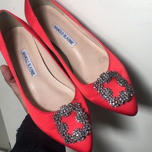 Red Fashion Flats
